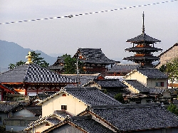 斑鳩神社から法隆寺を臨む