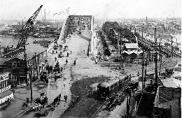 永代橋 開通風景:昭和2年(1927年)3月(東京大学工学部社会基盤学専攻 所蔵)