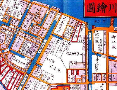 本所深川絵図(嘉永五年=1852)　原図・国立国会図書館　岩橋美術復刻版より転載